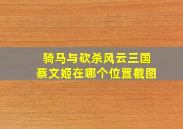 骑马与砍杀风云三国蔡文姬在哪个位置截图