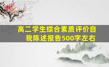 高二学生综合素质评价自我陈述报告500字左右