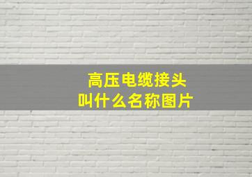 高压电缆接头叫什么名称图片