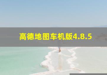 高德地图车机版4.8.5