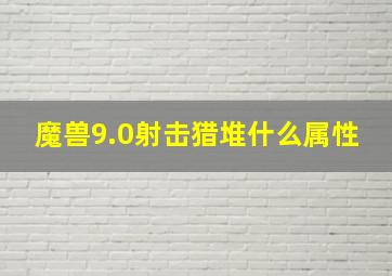 魔兽9.0射击猎堆什么属性