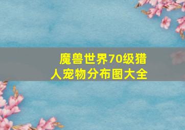 魔兽世界70级猎人宠物分布图大全