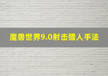 魔兽世界9.0射击猎人手法