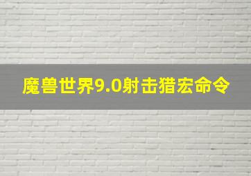 魔兽世界9.0射击猎宏命令