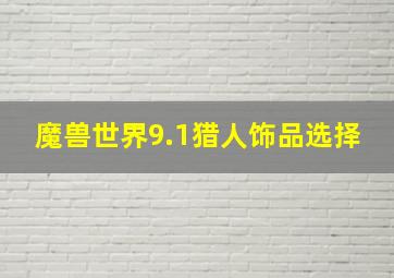 魔兽世界9.1猎人饰品选择