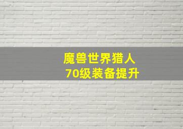 魔兽世界猎人70级装备提升