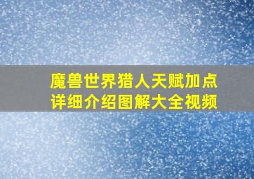 魔兽世界猎人天赋加点详细介绍图解大全视频