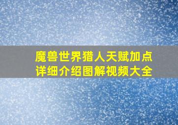 魔兽世界猎人天赋加点详细介绍图解视频大全