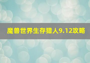 魔兽世界生存猎人9.12攻略