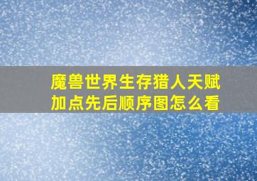 魔兽世界生存猎人天赋加点先后顺序图怎么看