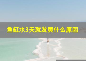 鱼缸水3天就发黄什么原因