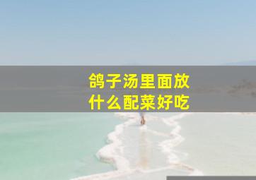 鸽子汤里面放什么配菜好吃