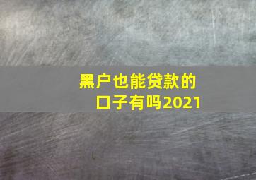 黑户也能贷款的口子有吗2021