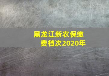 黑龙江新农保缴费档次2020年