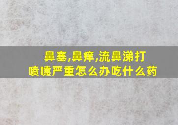 鼻塞,鼻痒,流鼻涕打喷嚏严重怎么办吃什么药