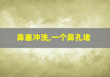 鼻塞冲洗,一个鼻孔堵