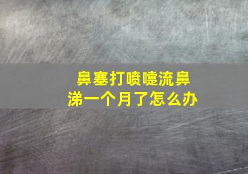 鼻塞打喷嚏流鼻涕一个月了怎么办