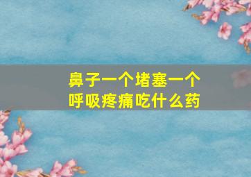 鼻子一个堵塞一个呼吸疼痛吃什么药