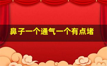 鼻子一个通气一个有点堵