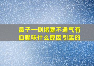 鼻子一侧堵塞不通气有血腥味什么原因引起的