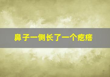 鼻子一侧长了一个疙瘩