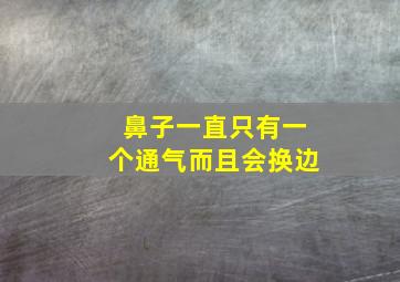 鼻子一直只有一个通气而且会换边