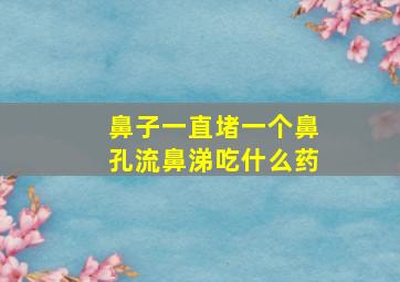 鼻子一直堵一个鼻孔流鼻涕吃什么药