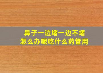 鼻子一边堵一边不堵怎么办呢吃什么药管用