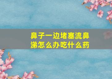 鼻子一边堵塞流鼻涕怎么办吃什么药