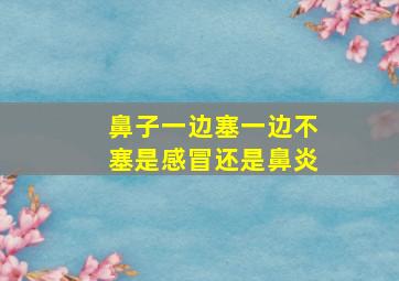 鼻子一边塞一边不塞是感冒还是鼻炎