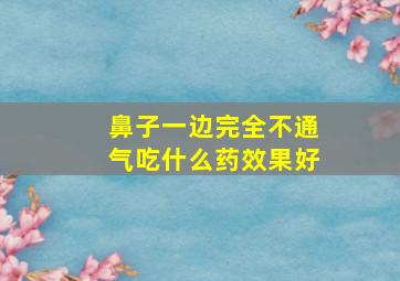 鼻子一边完全不通气吃什么药效果好