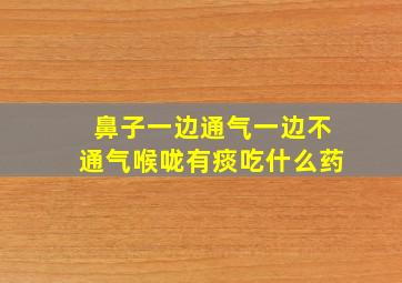 鼻子一边通气一边不通气喉咙有痰吃什么药