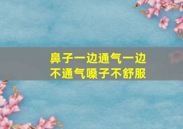 鼻子一边通气一边不通气嗓子不舒服