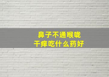 鼻子不通喉咙干痒吃什么药好