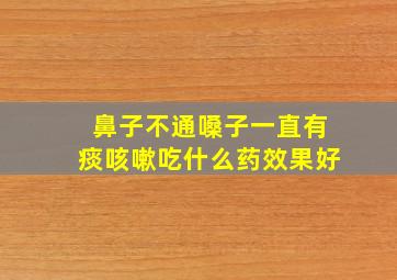 鼻子不通嗓子一直有痰咳嗽吃什么药效果好