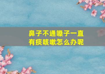 鼻子不通嗓子一直有痰咳嗽怎么办呢