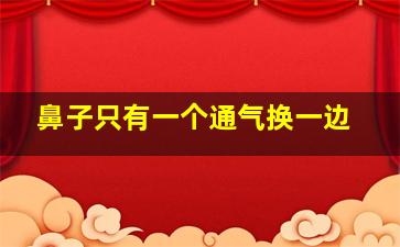 鼻子只有一个通气换一边