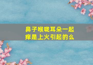 鼻子喉咙耳朵一起痒是上火引起的么