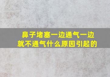 鼻子堵塞一边通气一边就不通气什么原因引起的