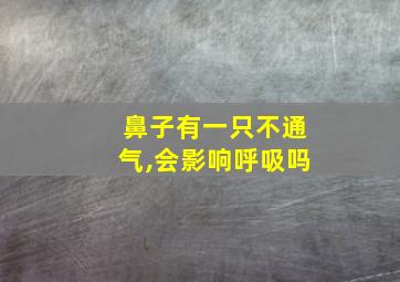 鼻子有一只不通气,会影响呼吸吗