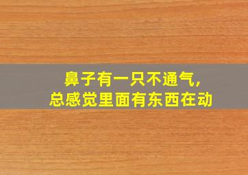 鼻子有一只不通气,总感觉里面有东西在动