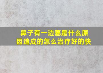 鼻子有一边塞是什么原因造成的怎么治疗好的快