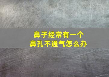 鼻子经常有一个鼻孔不通气怎么办