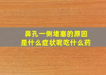 鼻孔一侧堵塞的原因是什么症状呢吃什么药