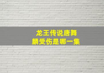 龙王传说唐舞麟受伤是哪一集