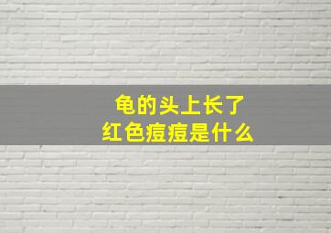 龟的头上长了红色痘痘是什么