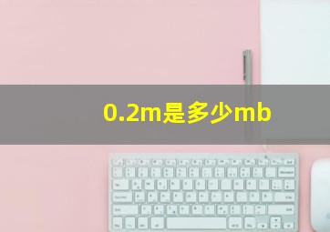 0.2m是多少mb