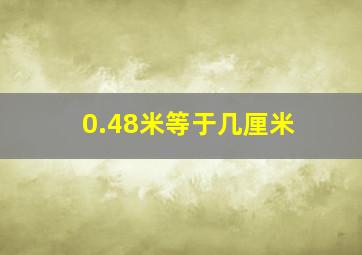 0.48米等于几厘米