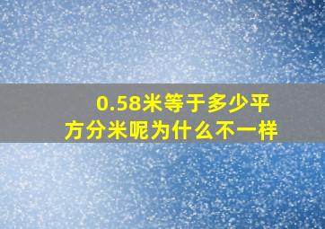 0.58米等于多少平方分米呢为什么不一样