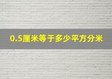 0.5厘米等于多少平方分米